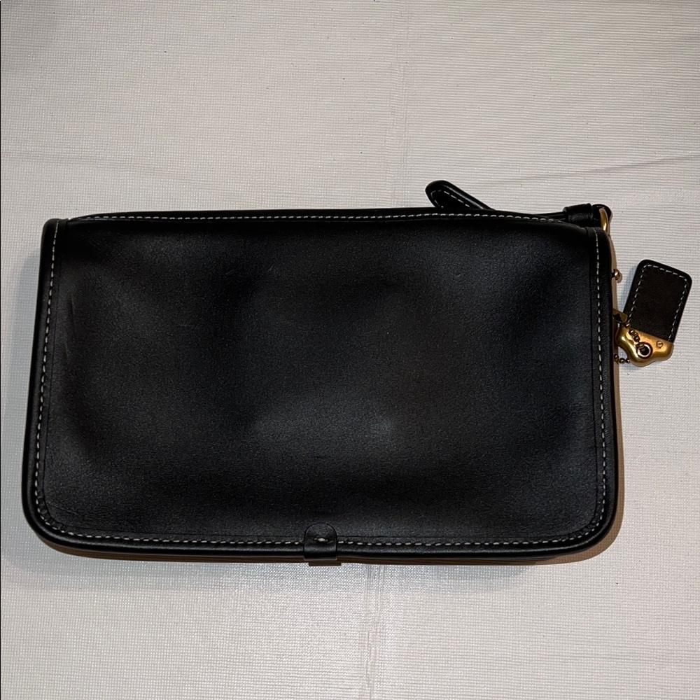 Coach Black Leather Wristlet - Picture 3 of 4